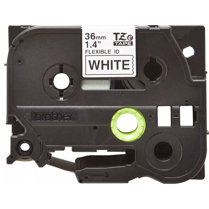 Fita de rotulagem Brother TZE-FX261 preto sobre branco
