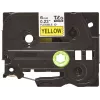 Fita de rotulagem Brother TZE-FX611 preto sobre amarelo