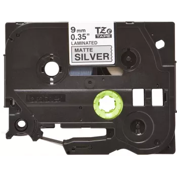 Fita de rotulagem Brother TZE-M921 preto sobre metálico