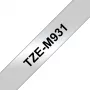 Fita de rotulagem Brother TZE-M931 preto sobre prateado