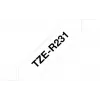 Fita de rotulagem Brother TZE-R231 preto sobre branco