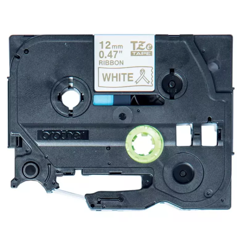 Fita de rotulagem Brother TZE-R234 dourado sobre branco