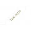 Fita de rotulagem Brother TZE-R234 dourado sobre branco
