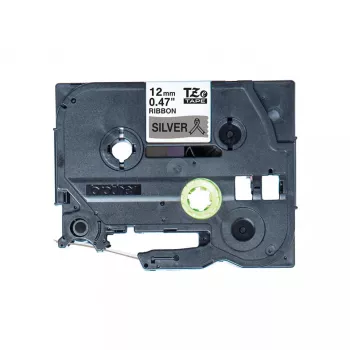 Fita de rotulagem Brother TZE-R931 preto sobre prateado