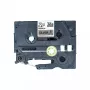 Fita de rotulagem Brother TZE-R931 preto sobre prateado