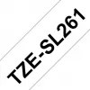 Fita de rotulagem Brother TZE-SL261 preto sobre branco