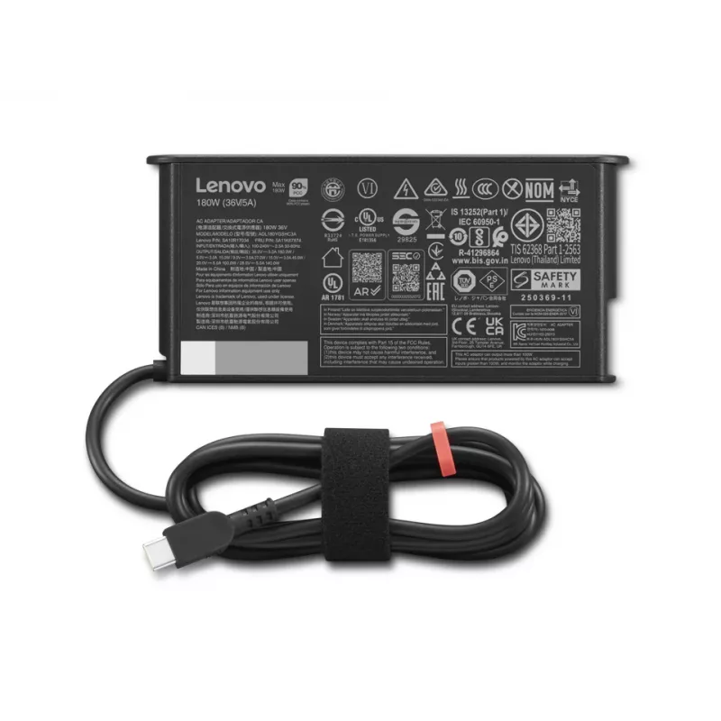 Fonte de alimentação Lenovo 4X21U28835 Indoor 180 W preta