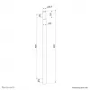 Neomounts ACL25-500BL haste de extensão para suporte de teto para projetor - altura 89 cm