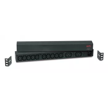 Unidade de distribuição de energia (PDU) APC RACK PDU BASIC 1 U 16A 230V 12 saídas AC 0U/1U preta