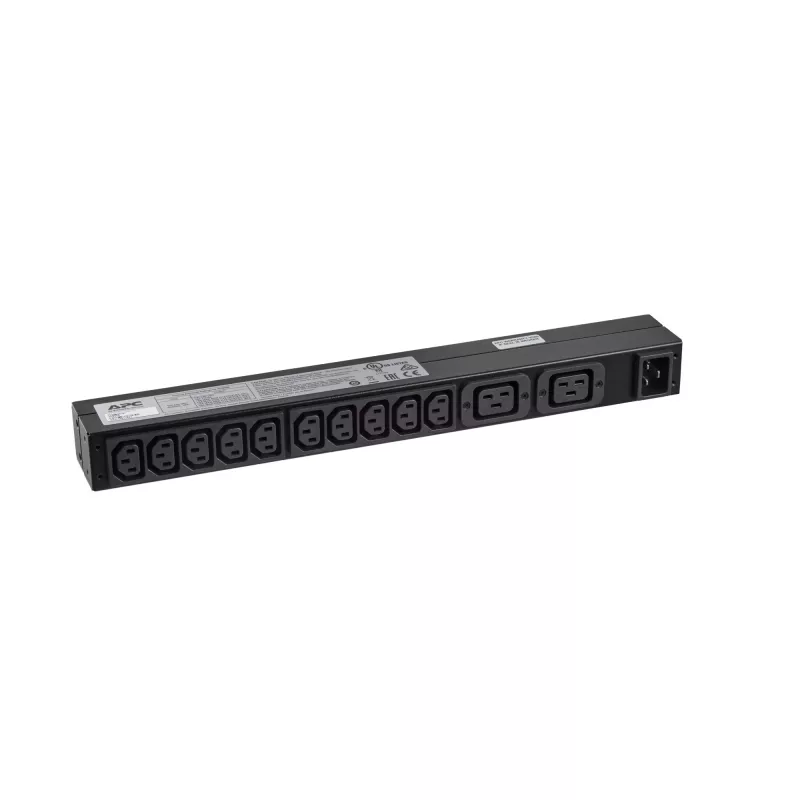 Unidade de distribuição de energia (PDU) APC RACK PDU BASIC 1 U 16A 230V 12 saídas AC 0U/1U preta