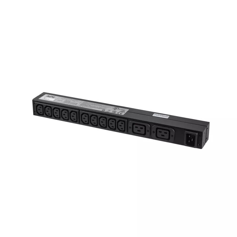 Unidade de distribuição de energia (PDU) APC RACK PDU BASIC 1 U 16A 230V 12 saídas AC 0U/1U preta