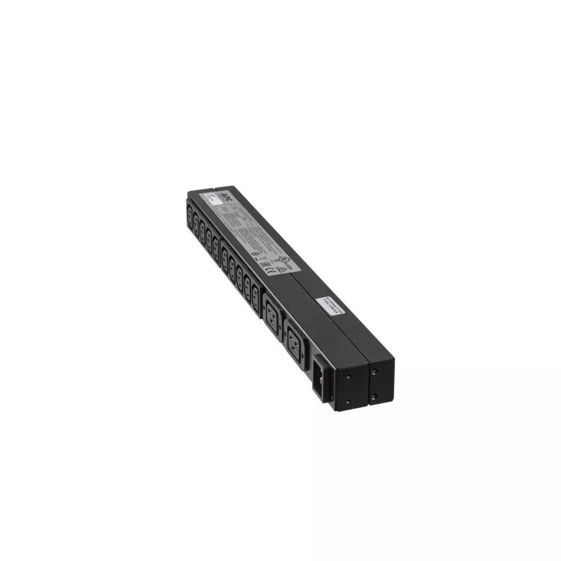 Unidade de distribuição de energia (PDU) APC RACK PDU BASIC 1 U 16A 230V 12 saídas AC 0U/1U preta