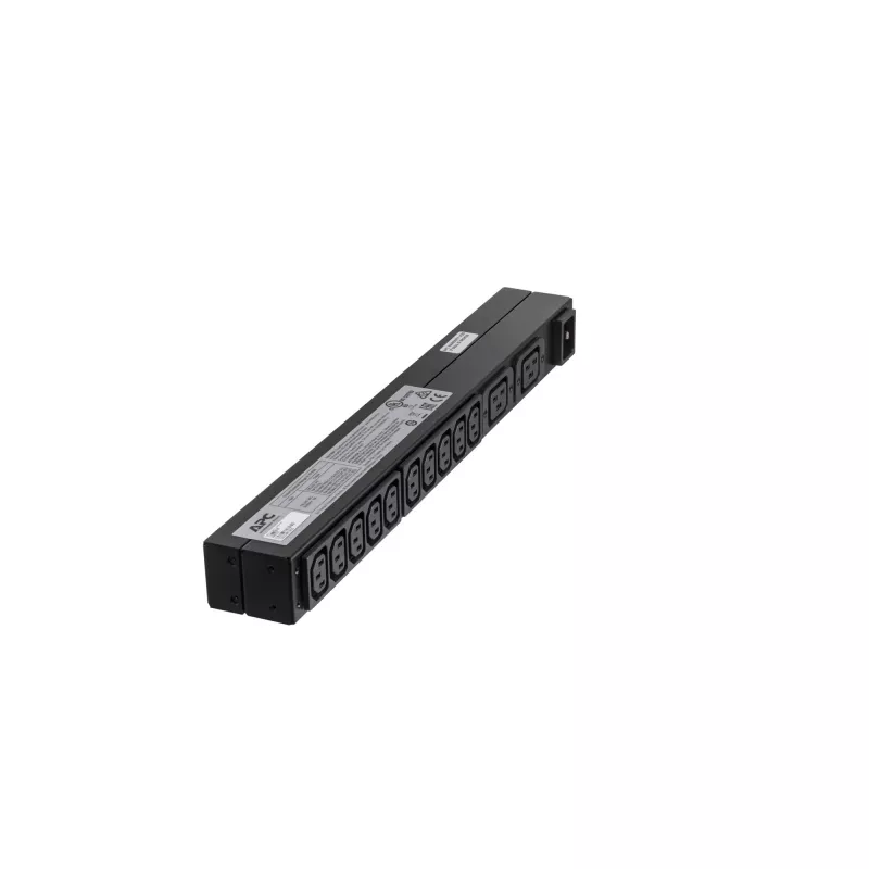 Unidade de distribuição de energia (PDU) APC RACK PDU BASIC 1 U 16A 230V 12 saídas AC 0U/1U preta