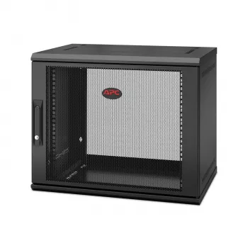 APC NetShelter WX AR109SH4 - 9U, armário de patch de 19 polegadas, montagem na parede, pré-montado, 400 mm de profundidade