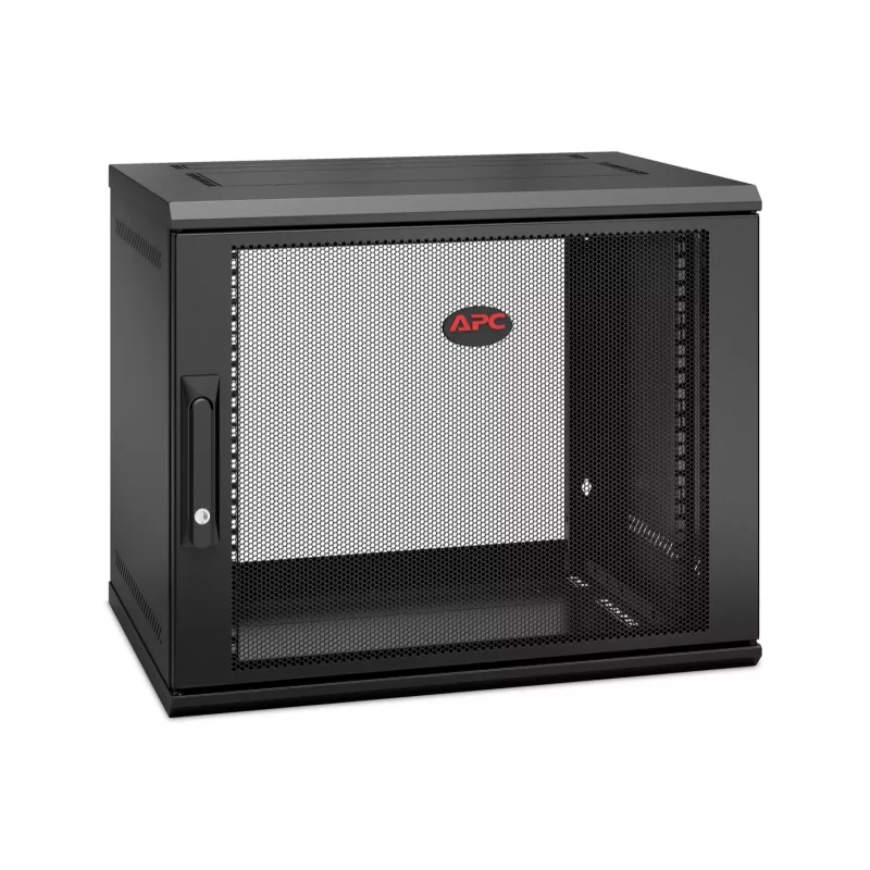 APC NetShelter WX AR109SH4 - 9U, armário de patch de 19 polegadas, montagem na parede, pré-montado, 400 mm de profundidade