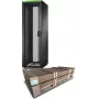 APC Easy Rack, 42U, Preto, com teto, rodas, pés, 4 suportes e painéis laterais, sem fundo, 1991H x 600B x 1000T mm