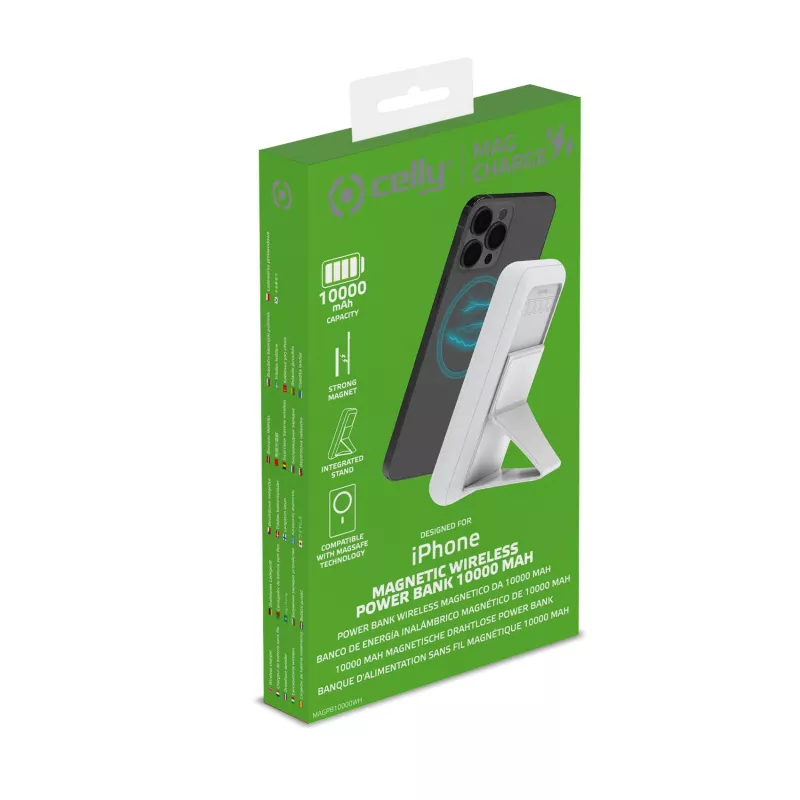 Celly MAGPB10000WH power bank 10000 mAh carregamento sem fios branco