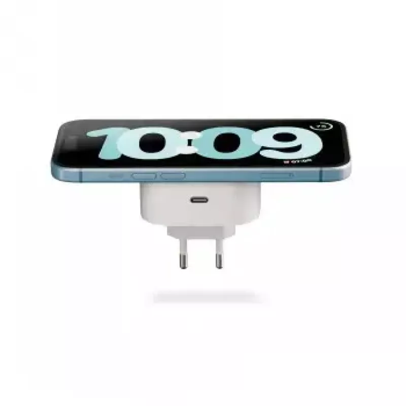Adaptador de carregamento sem fios Zens ZESC18W/00 branco, carregamento rápido 18W, almofada recetora Qi