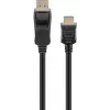 Cabo adaptador Goobay DisplayPort para HDMI 5 m ligação 1 DisplayPort ligação 2 HDMI Type-A