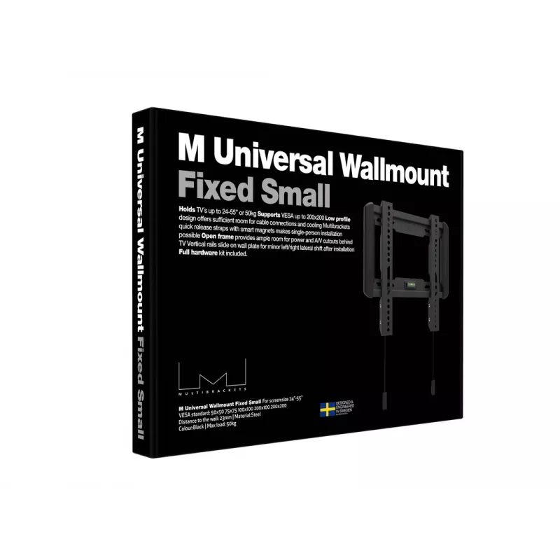 Multibrackets M Universal Wallmount fixo pequeno preto