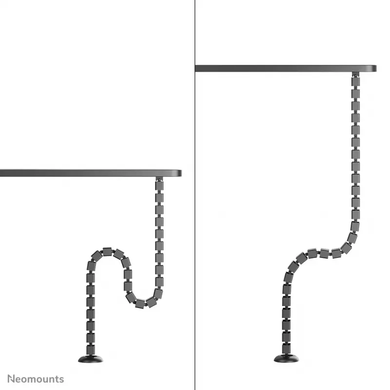 Organizador de espiral para cabos Neomounts ADS06-130BL fixação por parafusos, preto, segmentos de 130 mm