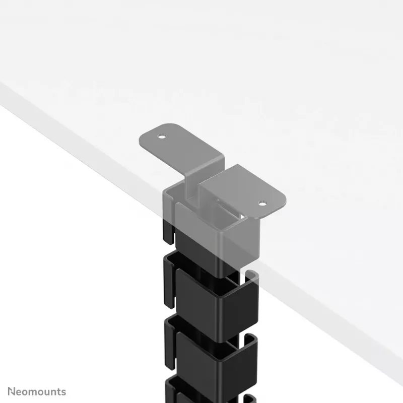 Organizador de espiral para cabos Neomounts ADS06-130BL fixação por parafusos, preto, segmentos de 130 mm