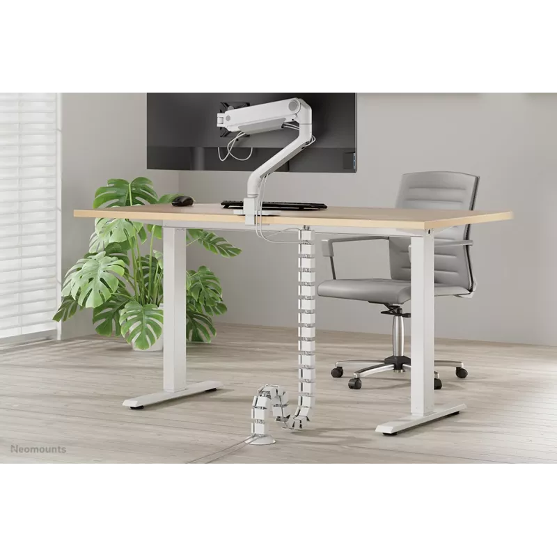 Organizador de cabos Neomounts ADS06-130WH fixação por parafusos, branco, 130 mm