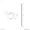Organizador de cabos Neomounts ADS06-130WH fixação por parafusos, branco, 130 mm