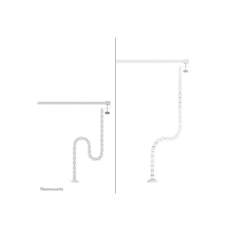 Calha para cabos com fixação por clipe Neomounts ADS06-131WH, organizador de cabos universal branco