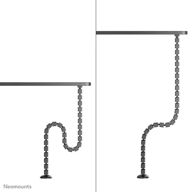 Organizador de coluna para cabos Neomounts ADS06-132BL fixação magnética, preto, gestão de cabos com segmentos flexíveis