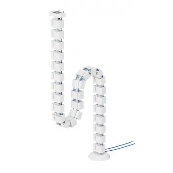 Organizador de calha para cabos Neomounts ADS06-132WH fixação magnética branco sistema de gestão de cabos modular