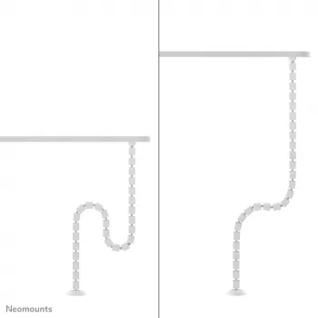 Organizador de calha para cabos Neomounts ADS06-132WH fixação magnética branco sistema de gestão de cabos modular