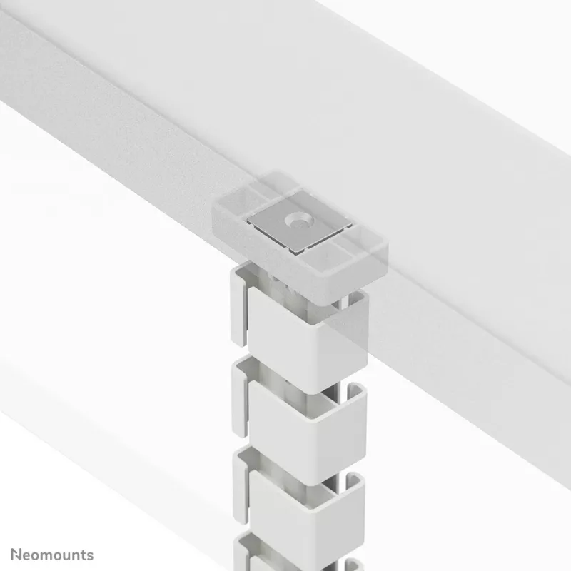 Organizador de calha para cabos Neomounts ADS06-132WH fixação magnética branco sistema de gestão de cabos modular