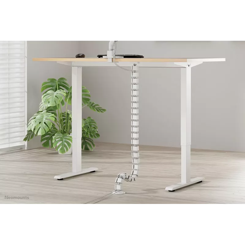 Organizador de calha para cabos Neomounts ADS06-132WH fixação magnética branco sistema de gestão de cabos modular
