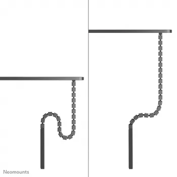 Calha para cabos Neomounts ADS06-133BL – calha magnética com fixação por parafusos, preto