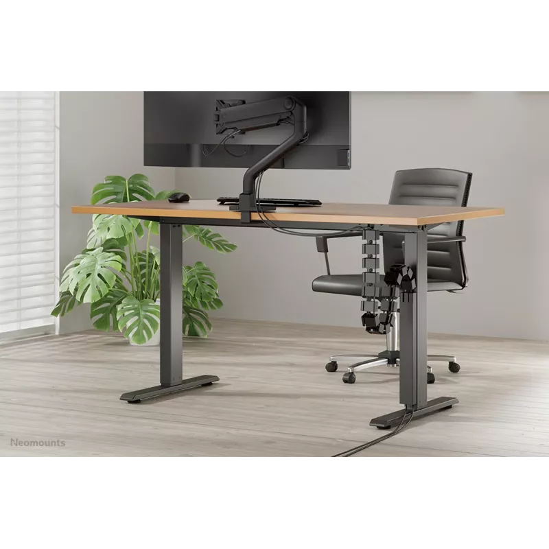 Calha para cabos Neomounts ADS06-133BL – calha magnética com fixação por parafusos, preto