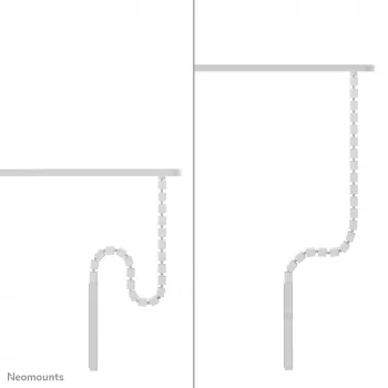 Tampa para cabos Neomounts ADS06-133WH magnética branca, fixação por parafusos para estruturas de secretárias sentado/em pé