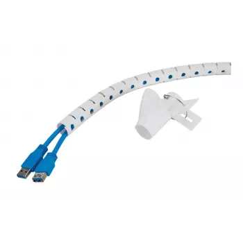 Manga para cabos Neomounts ADS06-141WH, tubo de gestão de cabos Ø20 mm, branco