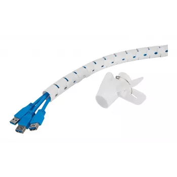 Manga/tubo para cabos Neomounts ADS06-142WH Ø25 mm branco para gestão de cabos