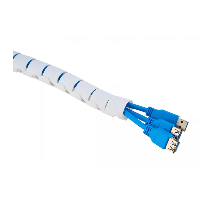 Manga/tubo para cabos Neomounts ADS06-142WH Ø25 mm branco para gestão de cabos