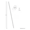 Manga/tubo para cabos Neomounts ADS06-142WH Ø25 mm branco para gestão de cabos