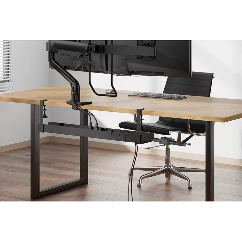 Calha para cabos Neomounts ADS07-120BL universal com clipe, 120 mm de largura, preto