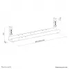 Calha para cabos Neomounts ADS07-120BL universal com clipe, 120 mm de largura, preto