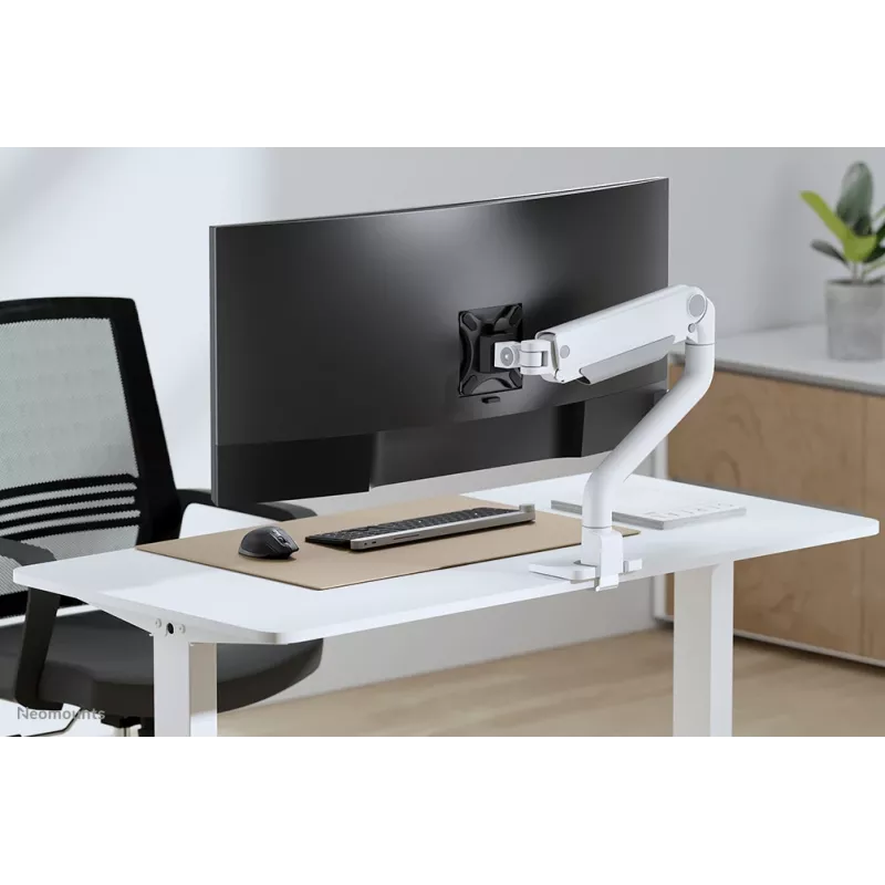 Neomounts DS70S-950WH1 braço para monitor 17-49 polegadas - mola a gás - fixação à secretária por cima - bloqueio a 180°