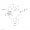 Suporte de montagem em mastro para TV Neomounts FL40-430BL12 peso máx. 25 kg 23-42 polegadas