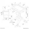 Carrinho multimédia Neomounts MED-M200 alumínio branco 1080 mm