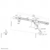 Suporte de secretária para monitor Neomounts NM-D775DX3WHITE