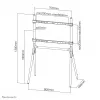 Suporte de chão para TV Neomounts NM-M1000WHITE 37-70 polegadas