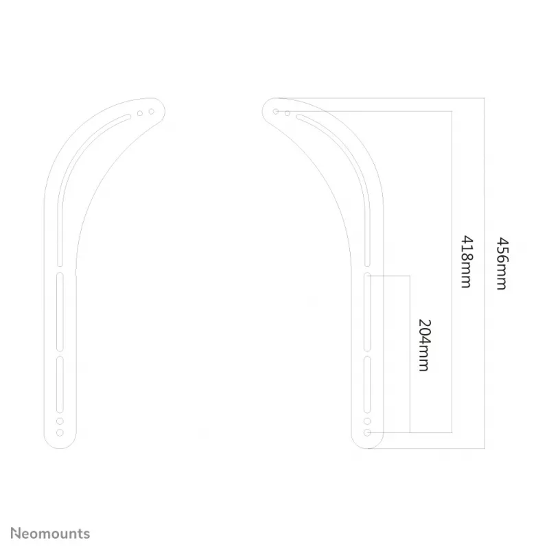 Suporte para barra de som Sonos Neomounts NM-USP100Schwarz - máx. 15 kg - instalação no ecrã