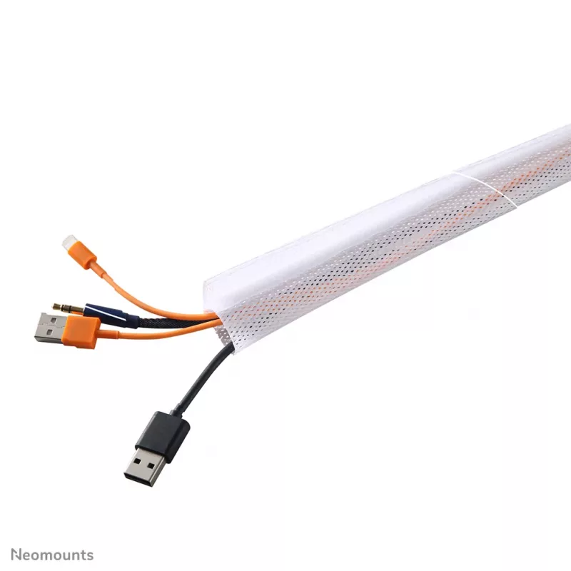 Organizador de cabos Neomounts NS-CS200WHITE - para 8-10 cabos - universal